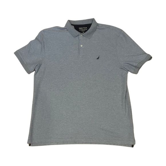 Nautica Gray Polo Shirt Classic Design Short Sleeves XXL - Picture 9 of 9